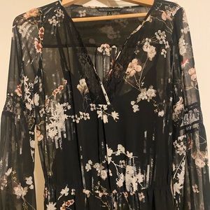Black and White Market floral pattern dress